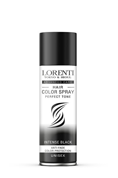 LORENTİ Geçici Renkli Saç Spreyi - Siyah - Black 150 ml Mech