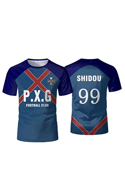 Minga London Blue Lock 99 Shidou Mavi forma tshirt -Ghostella