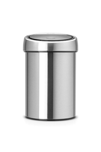 Brabantia Touch Bin 647217, 3l, Smooth & silent opening, Wall mount, No Fingerprint, Stainless steel