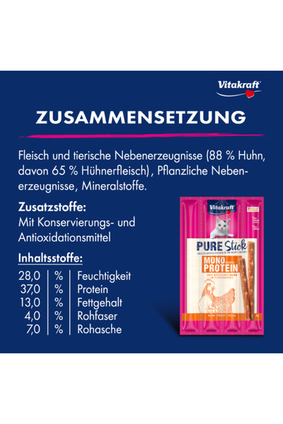 Vitakraft Pure Stick chicken 4pcs 20g,