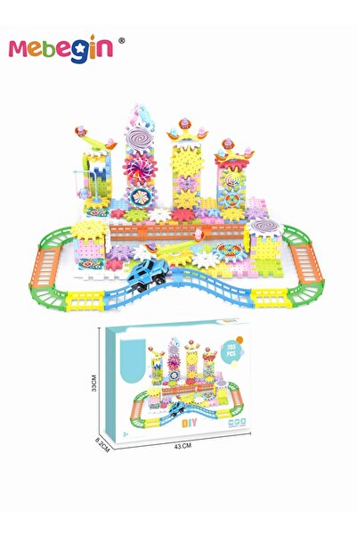 MEBEGIN 203 Pcs Electric Building Block Gear Toy Set,Learning Resources Gears STEM Building Set,Motorized Sp