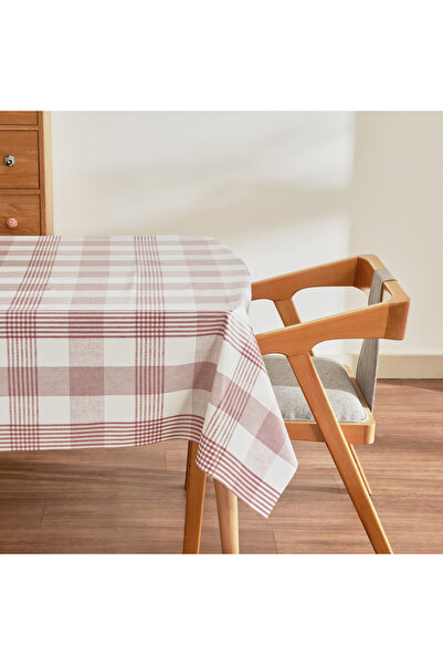 Karaca Home مفرش طاولة من البولي فينيل كلوريد منقوش باللون الأحمر من لونا