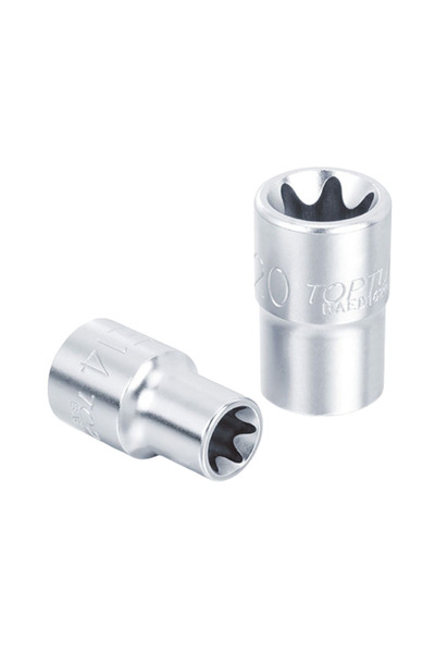 TOPTUL BAED0810 TOPTUL socket wrench, 1/4 inch square drive, star profile, E10 spanner size, long