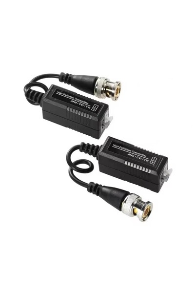 Koodmax CCTV Video Balun BNC HD TVI AHD CVI Kamera İçin CAT5/CAT6 UTP 1 Set (...