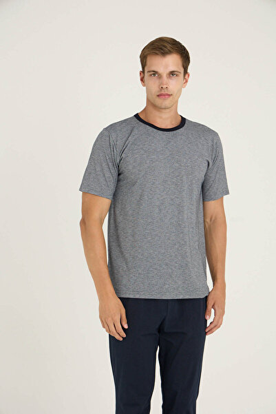 KLY Men's O-Collar Pajama Set Comfortable Sleep Modern Design