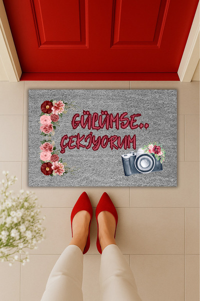 Dormot Modern Dijital Baskı-Kişiye Özel Tasarım Gülümse Çekiyorum Temalı Pasp...