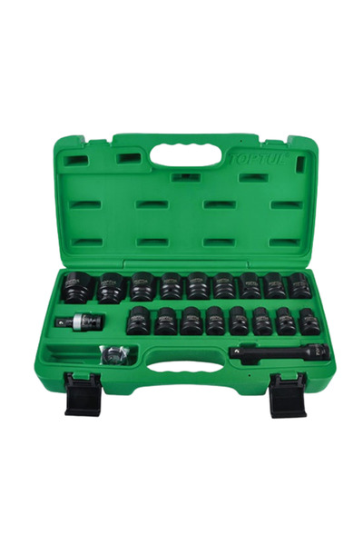 TOPTUL 27-piece impact socket wrench set GCAI2701, adapter + wrench extension, 1/2 inc drive