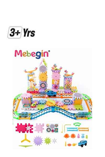 MEBEGIN 203 Pcs Electric Building Block Gear Toy Set,Learning Resources Gears STEM Building Set,Motorized Sp