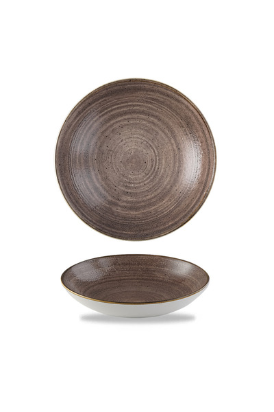 CHURCHILL Stonecast Raw Brown Coupe Bowl – 18.4cm, 443ml