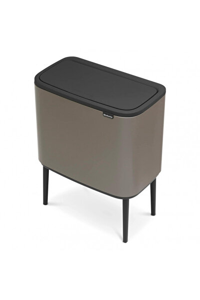 Brabantia Bo Touch 651113 waste bin, 11+23 l, Smooth and silent opening, Large opening, Gray