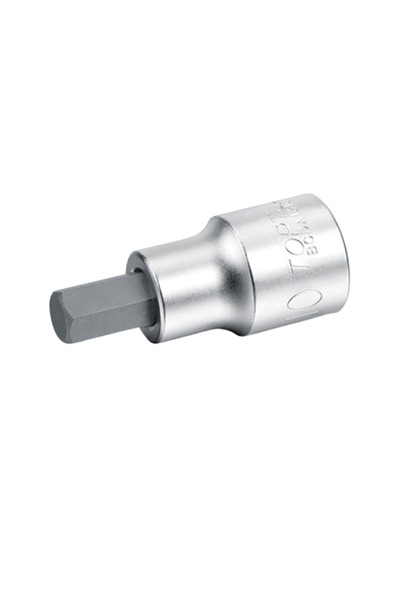 TOPTUL Bit with hexagonal profile BCDA1612, 12 mm socket, 1/2 inch drive, length 55 mm, chrome