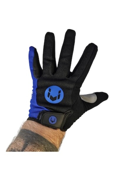 Vadodara Vilico - Men's Cycling Sport Gloves, Microfiber and Faux Suede Leather, Size L, Blue
