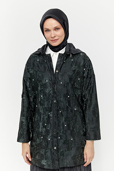 Setrms Düğmeli Jakarlı Kap