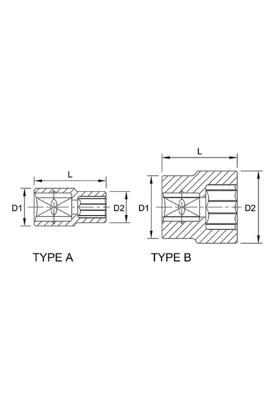 TOPTUL BAEB1210 TOPTUL socket wrench, 3/8 inch square drive, bi-hexagonal profile, spanner width 10 m