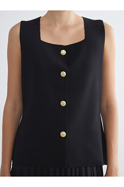 LC Waikiki Kare Yaka Kadın Triko Yelek