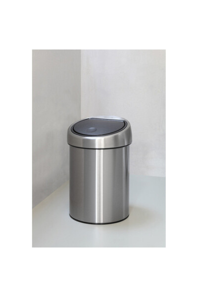 Brabantia Touch Bin 647217, 3l, Smooth & silent opening, Wall mount, No Fingerprint, Stainless steel