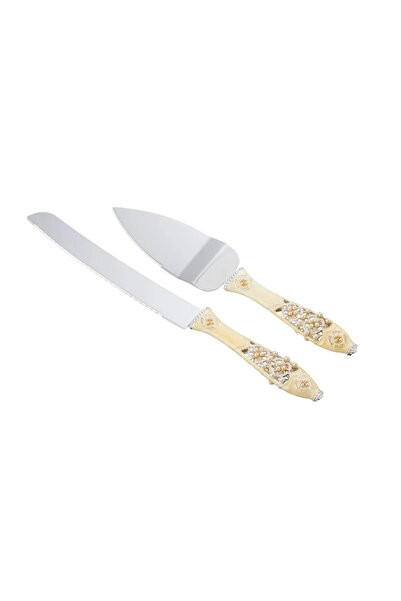 ORIAN Silver cake scoop with knife