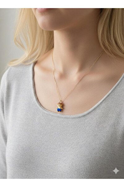 bettin tasarım قلادة نسائية من الفولاذ باللون الذهبي مع شكل لابوبو