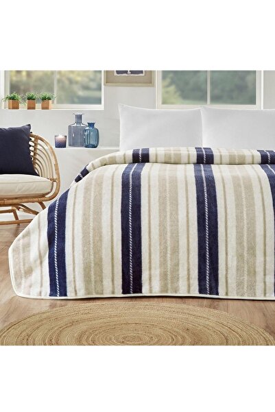 Özdilek Prime Single Blanket (155X215)-Marine Line Beige
