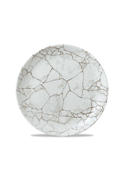 CHURCHILL Studio Prints Kintsugi Agate Grey Evolve Coupe Plate – 21.7 cm