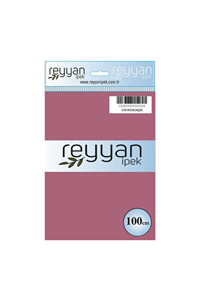 REYYAN İpek Düz Renk Yazma 100cm 130 Rose (Açık) Tekli Poşet Yazma