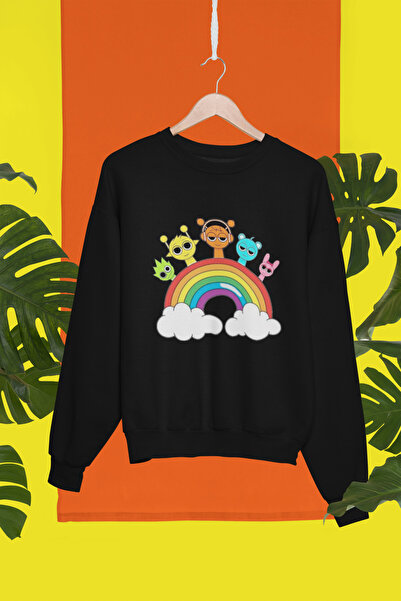 MAGORS SWEATSHIRT PENTRU COPII STIL-X SPRUNKI IMPRIMAT CU Gâtul Înalt