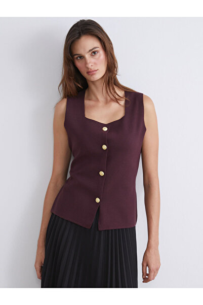 LC Waikiki Özmarka Новий сезон Жіночий трикотажний жилет з квадратним коміром