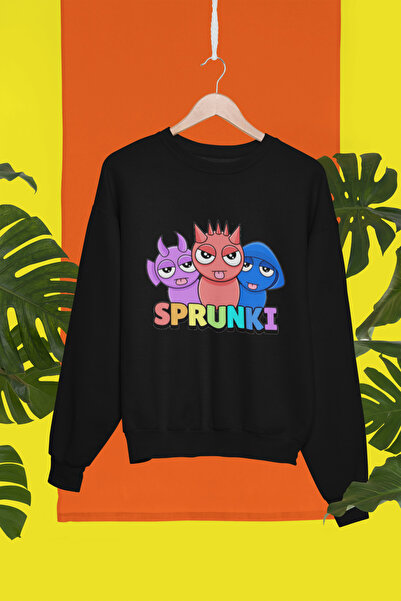 MAGORS SWEATSHIRT PENTRU COPII STIL-X SPRUNKI IMPRIMAT CU Gâtul Înalt