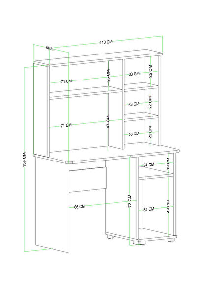 Evdemo Meta Çalışma Masası Beyaz