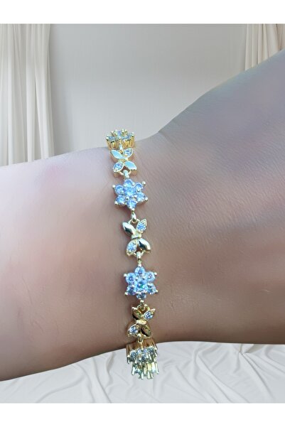 VEGALUXE سوار فولاذي بتصميم قلب مرصع بالنجوم وفراشة لا يسبب التسويد.