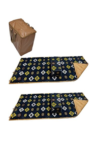 smart home Premium Heritage Floor Seating Set for Home, Camping – Set of 2 Mats-200x70 cm+ 2 Marakesh-45x20 cm