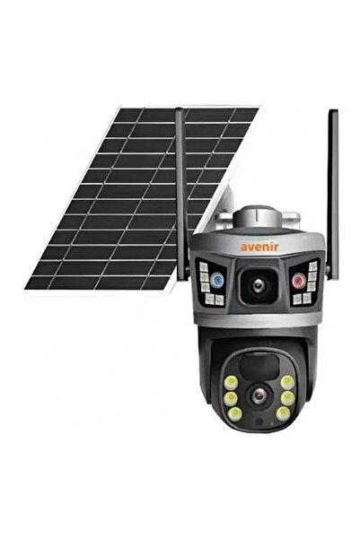 AVENİR AV- S232 4mp Solar Wıfı Ip Ptz Dual Light Çift Kameralı V380 Pro App K...