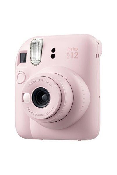 Instax Mini 12 Pembe Fotoğraf Makinesi 10'lu Film Şeffaf Kılıf