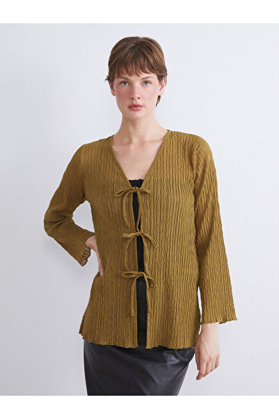 LC Waikiki V-Neck Textured Women's Cardigan