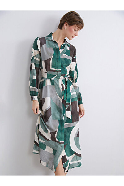 LC Waikiki Vizyon New Season Patterned Shirt Dress