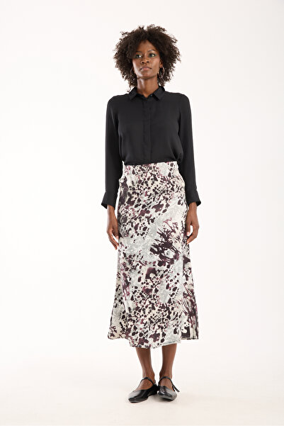 TheyYou Beli Lastikli Maxi Boy Saten Etek – Şık ve Rahat Tasarım