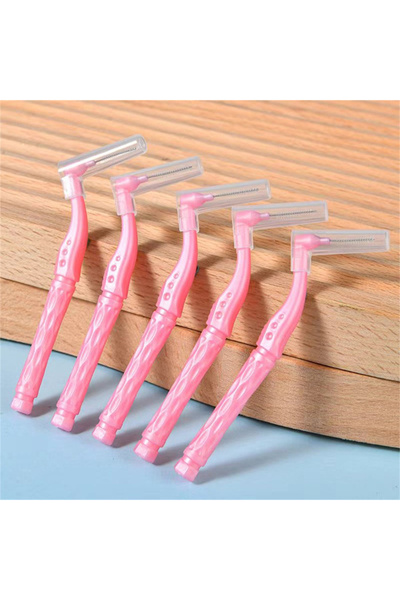 L&Wen 10 PCS L-Shaped Interdental Brushes, Dental Toothpick Floss for Braces (0.6mm）