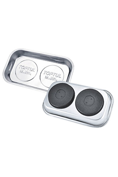 TOPTUL Tava JJAF2414, magnetica dreptunghiulara, dimensiuni 240 x 140 x 42 mm, otel inoxidabil