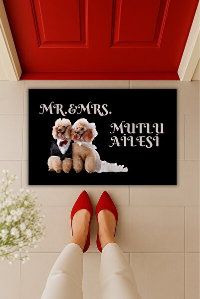 Dormot Yüksek Kaliteli Modern Dijital Baskı-Kişiye Özel Köpekli Düğün Temalı ...