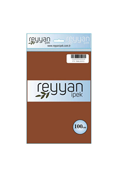 REYYAN İpek Düz Renk Yazma 100cm 079 Taba (Koyu) Tekli Poşet Yazma