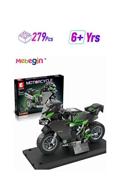 MEBEGIN 279PCS Motorcycle Model Building Kit, Motorcycle Building Blocks Set, STEM Building Bricks Set, Educ