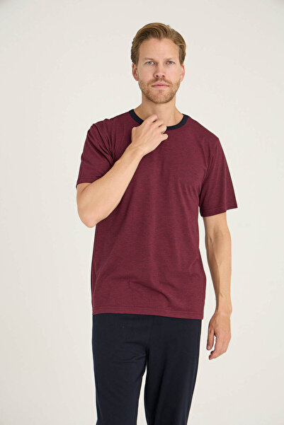 KLY Men's O-Collar Pajama Set Comfortable Sleep Modern Design