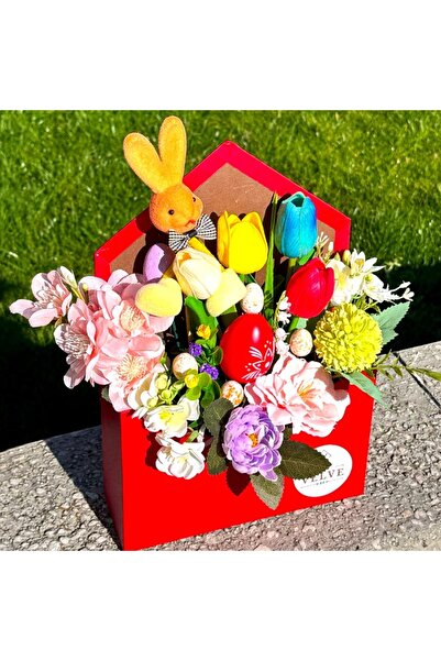 velve Aranjament floral Envelo in suport tip plic, cu flori si plante artizan...