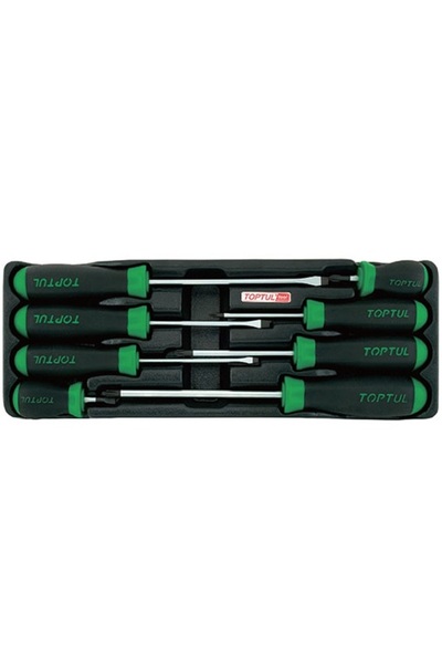 TOPTUL Set 8 surubelnite TOPTU, profil drept 4x100, 5.5x100, 6.5x150, 6.5x25 ...