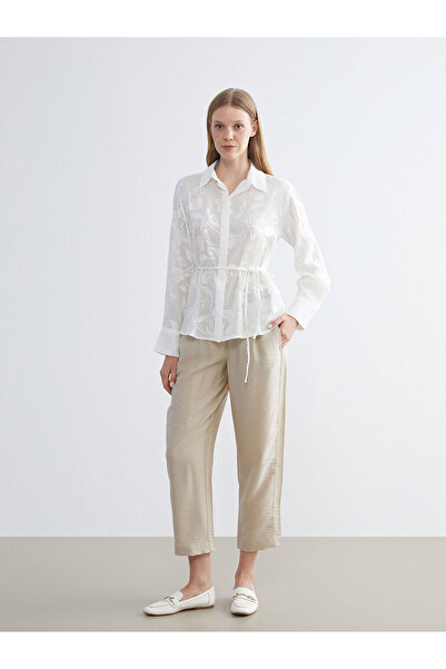 LC Waikiki Özmarka New Season Elastic Waist Women's Pleated Trousers