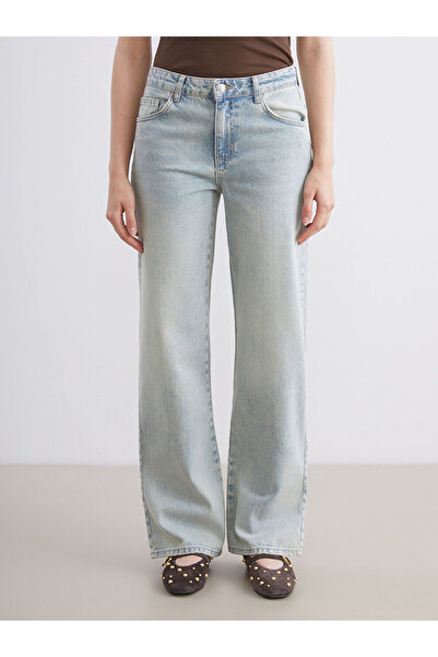LC Waikiki Mavi Wideleg Kadın Jean Pantolon