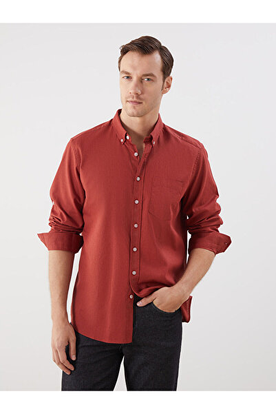 LC Waikiki Ozmarka New Season Regular Fit Long Sleeve Linen Blend Men's Shirt