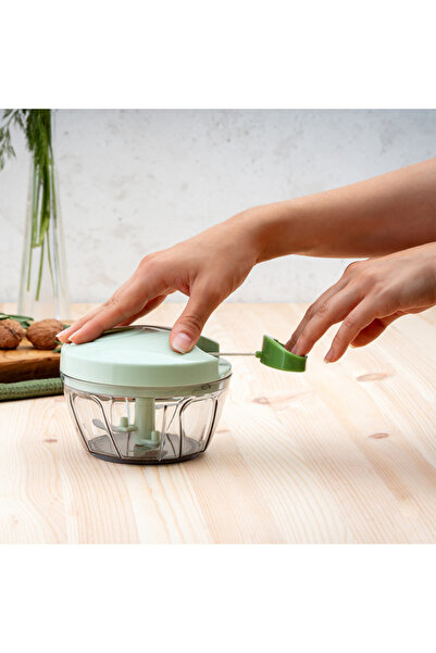 rosberg R51215A Cordless Hand Chopper, 400 ml, 3 blades, Green
