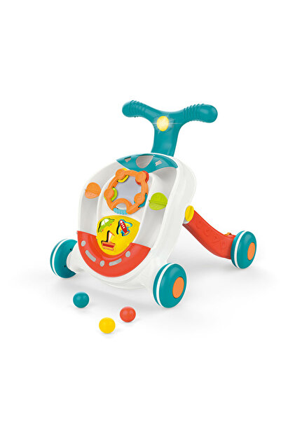 HALAMODO مشاية أطفال مع كرة دوارة وضوء وموسيقى - تتطلب بطاريتين AA - المقاس: 45.5 × 42.5 × 45 سم