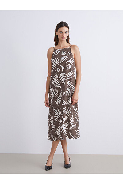 LC Waikiki Square Neck Patterned Dress